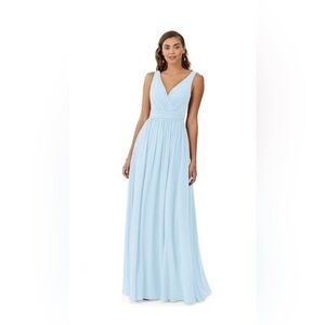 Azazie Light Blue Maxi Dress